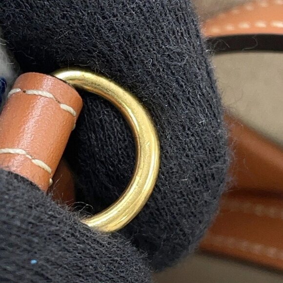 CELINE Small Cabas Thais Tote Bag Size Small Textile/Leather White/Blue 1991 - Picture 13 of 16